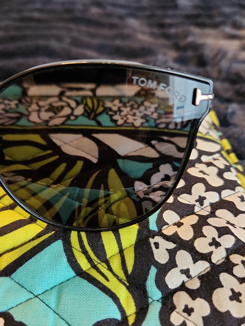 Tom Ford Black Aviator Sunglasses with Gradient Lenses